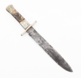 19th C. NAMED CIVILIAN BOWIE FIGHTING KNIFE
