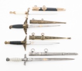 MODERN COPIES OF WWI - WWII MILITARY DRESS DAGGERS