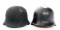 WWII GERMAN M34 FIREMAN & POLICE HELMETS