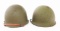 WWII US ARMY M1 HELMETS WITH LINERS