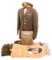WWII USAAF PILOT UNIFORM, LIFE VEST & PLAQUE