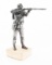WWII GERMAN SOLDIER SILVER PLATED DISPLAY STATUE