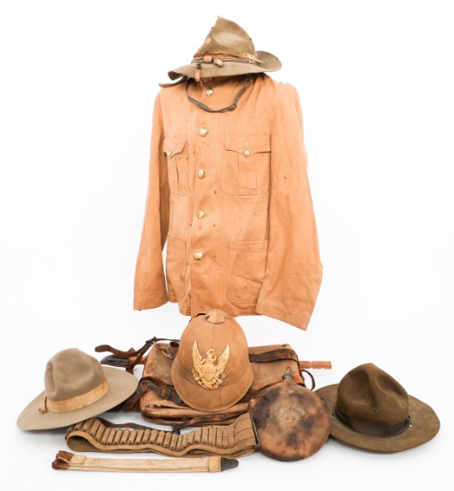 SPAN-AM WAR - WWII US ARMY FIELD GEAR & HATS