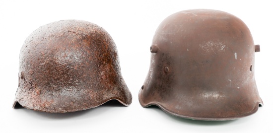 WWI - WWII GERMAN M16 & M40 HELMET SHELLS