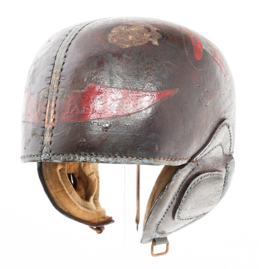 WWI USMC PILOT LEATHER HARDBACK FLIGHT HELMET
