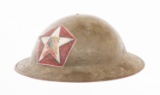 WWI US AEF 2nd INFANTRY DIVISION MKI HELMET