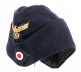WWII GERMAN KRIEGSMARINE EM OVERSEAS CAP