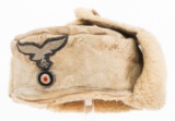 WWII GERMAN LUFTWAFFE WINTER FUR CAP