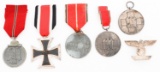 WWII GERMAN HEER IRON CROSS SPANGE & MEDALS