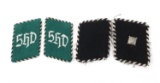 WWII GERMAN ALLGEMEINE SS & LUFTSCHUTZ SHD TABS