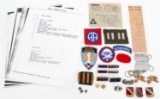WWII US ARMY NAMED D-DAY & POW INSIGNIA GROUPING