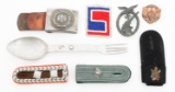 WWII GERMAN SS & HEER STRAP, BUCKLE & BADGES