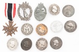 WWII GERMAN & ITALIAN BADGES & MEDALS