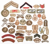 WWII BRITISH FOREIGN VOL. TABS & TRADE PATCHES