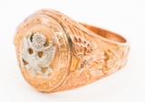 WWII US ARMY 10K GOLD SWEETHEART RING