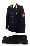 WWII GERMAN FIRE POLICE WACHTMEISTER UNIFORM