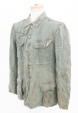 WWII GERMAN ARMY ARTILLERY EM M43 HBT FIELD TUNIC