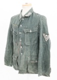 WWII GERMAN ARMY NCO M43 HBT FIELD TUNIC