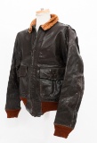 WWII US NAVY AN-6552 LEATHER FLIGHT JACKET