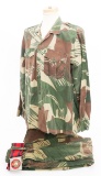 BUSH WAR RHODESIAN CAMO UNIFORM & ENGINEER BELT