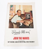 WWII US NAVY WAVES RECRUITMENT POSTER