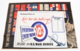 WWII US WAR SAVINGS BOND & UN HOMEFRONT POSTERS