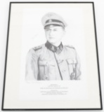 WWII GERMAN SS - OBERFUHRER OTTO BAUM SIGNED PRINT