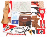WWII US, SWISS & GERMAN GEAR, INSIGNIA & TOYS