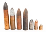WWI - WWII US ARTILLERY AMMUNITION ROUNDS