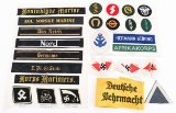 MODERN COPY WWII GERMAN CAP TALLIES & TRADE PATCH