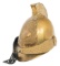 19th C. FRENCH FIREMAN'S BRASS HELMET