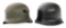 WWII GERMAN M34 FIRE POLICE & HEER M35 HELMETS