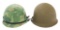 VIETNAM WAR US ARMED FORCES M1 HELMETS WITH LINERS