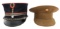 LATE 20TH C. BELGIAN OFFICER CAP & POLICE SHAKO