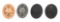 WWII GERMAN GOLD, SILVER & BLACK WOUND BADGES