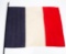 FRENCH PARADE FLAG WITH POLE & TOPPER