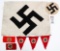 WWII GERMAN NSDAP & SA ARMBANDS & PENNANTS