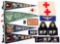 WWII US ARMED FORCES PENNANTS & RED CROSS ARMBANDS