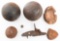 DUG CANNON BALLS, SHELL FRAGMENTS & MUSKET PART