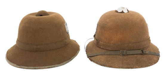 WWII GERMAN HEER 2nd PATTERN PITH HELMETS