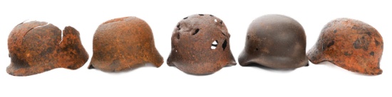 WWII GERMAN DUG M40 & M42 COMBAT HELMET SHELLS
