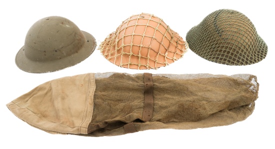 WWII BRITISH ARMY MKII COMBAT HELMETS