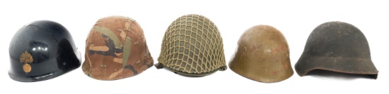 WWII - CURRENT M1, ITALIAN M33 & SWISS M18 HELMETS