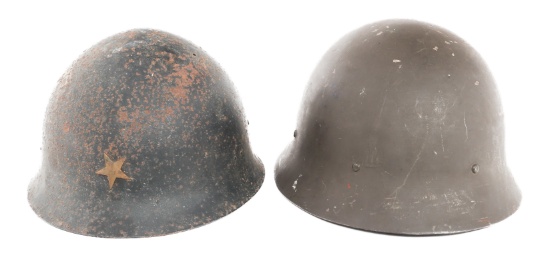 WWII SWEDISH M26 & JAPANESE TYPE 90 HELMETS