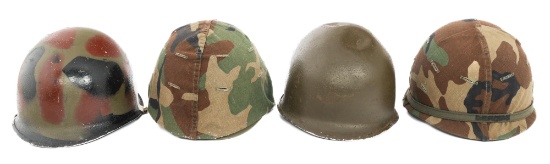 COLD WAR US ARMY M1 COMBAT HELMETS WITH LINERS