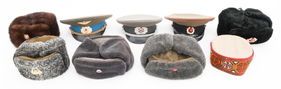 COLD WAR EAST GERMAN & SOVIET HEADGEAR