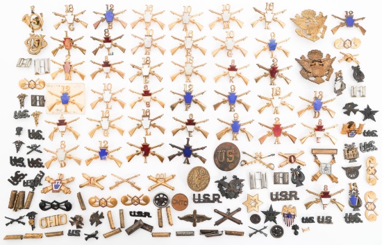 SPAN-AM WAR - WWI US ARMY & INFANTRY BADGES & PINS