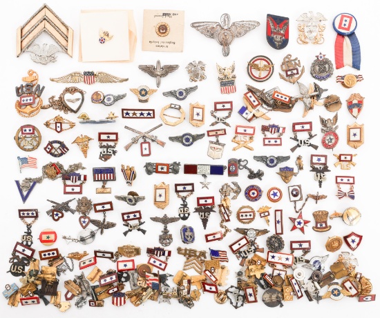 WWI - COLD WAR US HOMEFRONT PINS & INSIGNIA