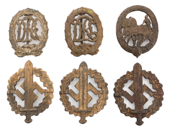 WWII GERMAN CARRIAGE DRIVER & SPORTS BADGES