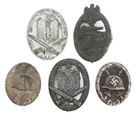 WWII GERMAN WOUND & COMBAT BADGES